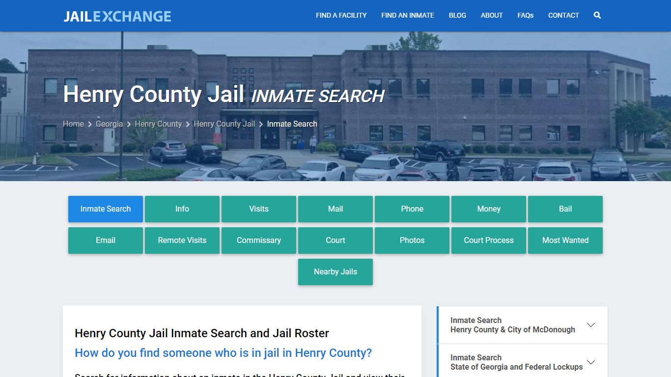 Inmate Search: Roster & Mugshots - Henry County Jail, GA